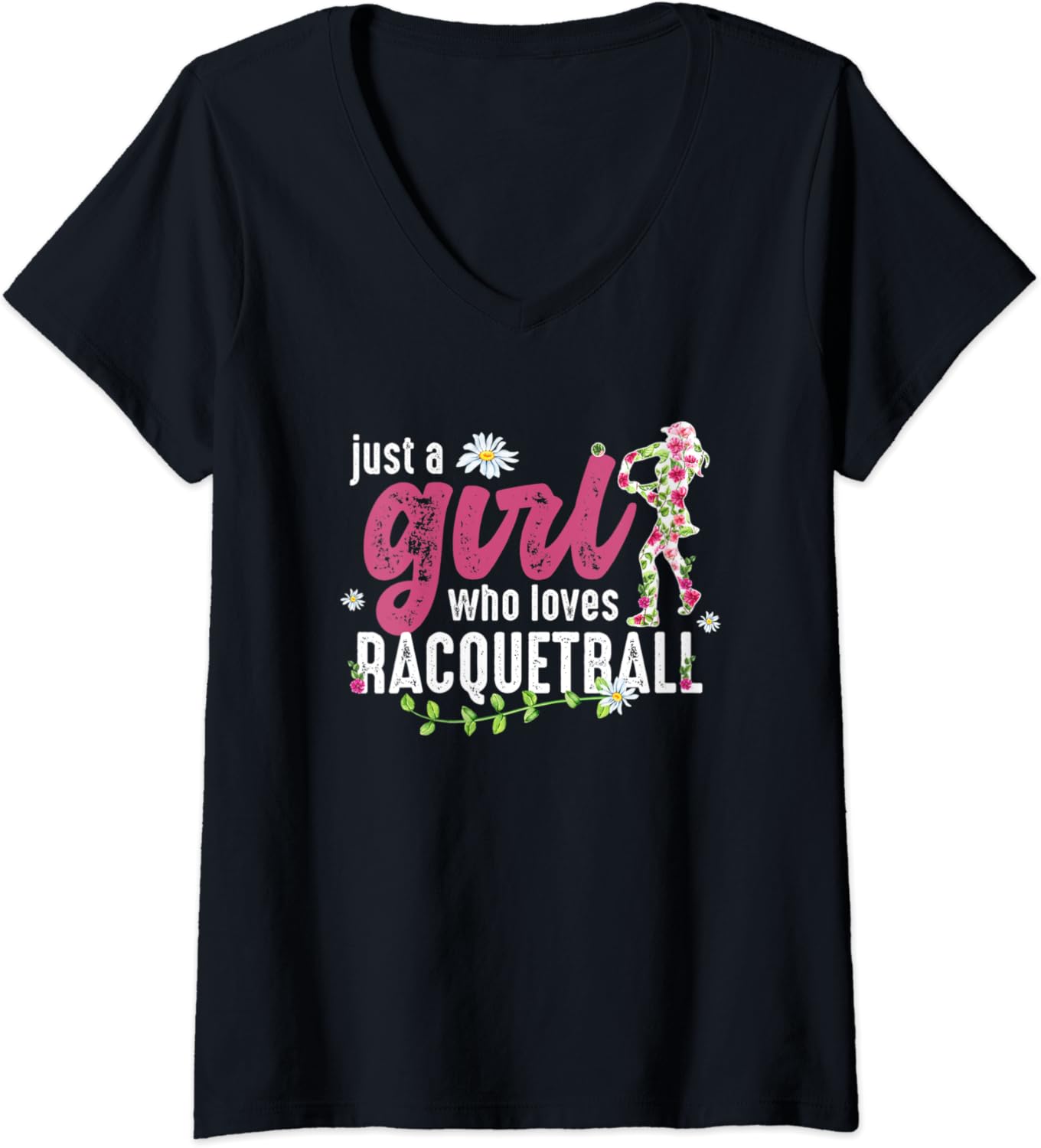 Womens Just A Girl Who Loves Racquetball Racquetball
